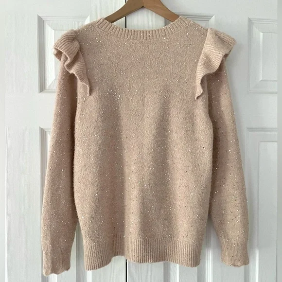 LC Lauren Conrad Ruffle Sweater Size L - Picture 7 of 8